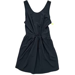All In Motion Lightweight Stretch Double Scoop Breeze Dress Pockets Black Large